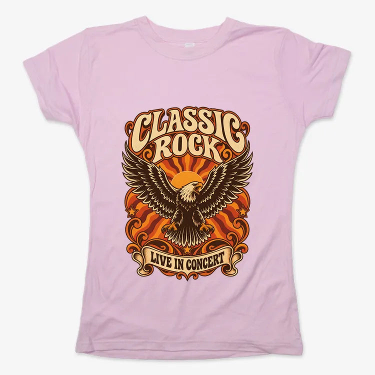 Classic Rock Revival Tee-Women's T-Shirt-Soft Pink