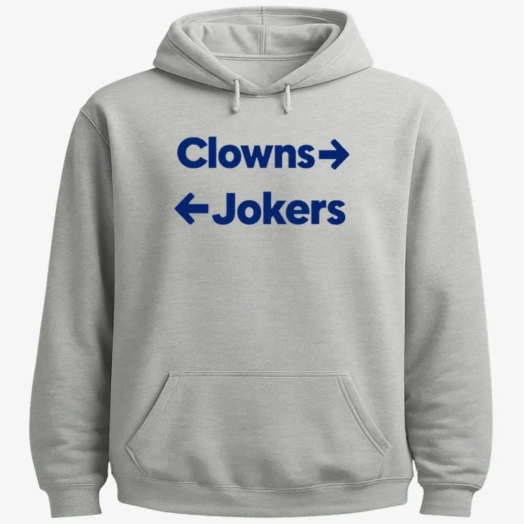 Clowns To The Left Jokers To The Right-Hoodie-Gray Heather