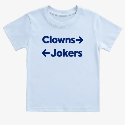 Clowns To The Left Jokers To The Right-Kids T-Shirt-Blue