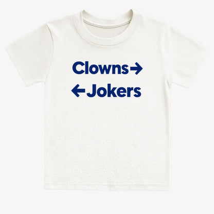 Clowns To The Left Jokers To The Right-Kids T-Shirt-White