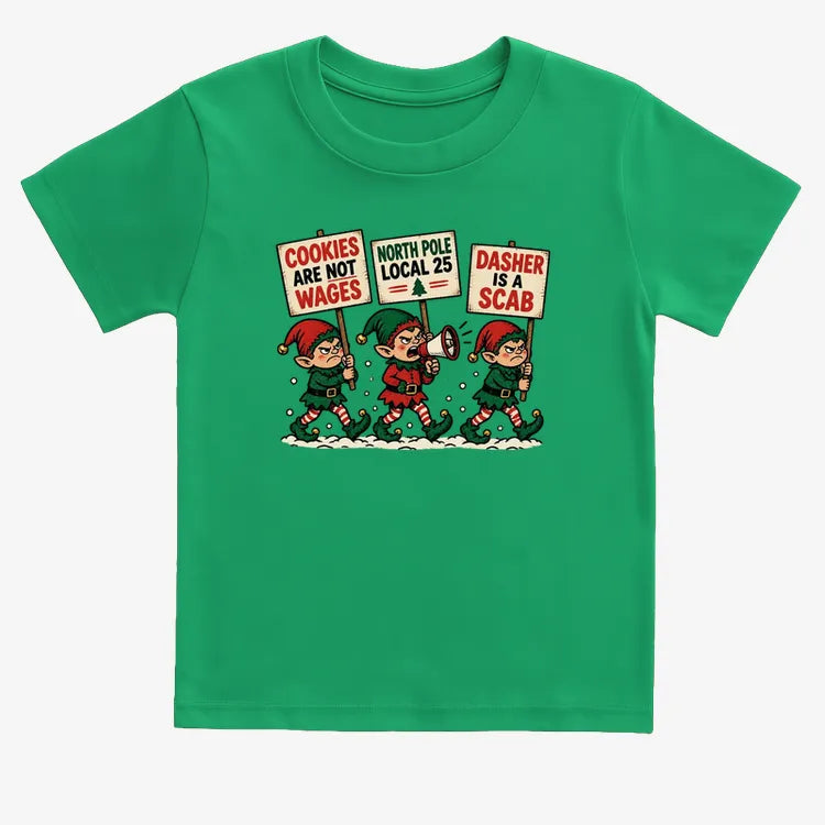Cookies Are Not Wages-Kids T-Shirt-Green