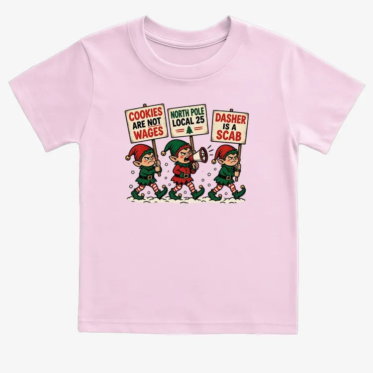 Cookies Are Not Wages-Kids T-Shirt-Pink