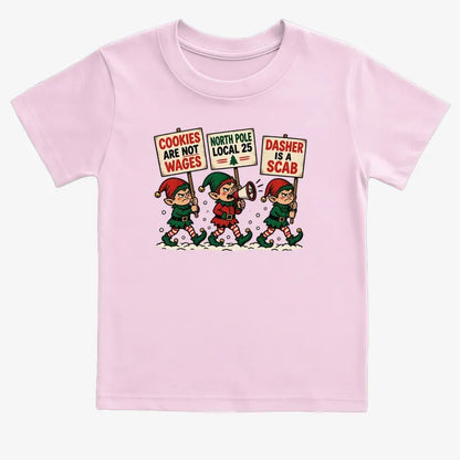 Cookies Are Not Wages-Kids T-Shirt-Pink