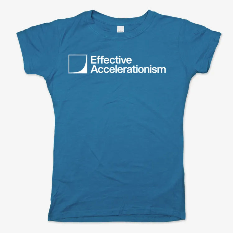 Effective Accelerationism-Women's T-Shirt-Sky Blue
