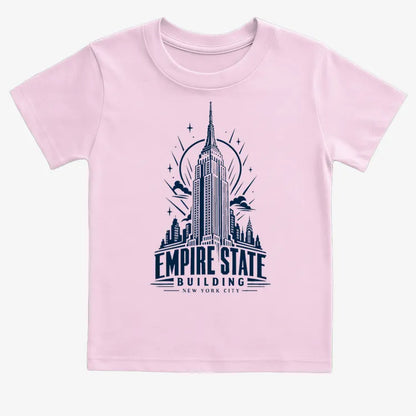 Empire State Building-Kids T-Shirt-Pink
