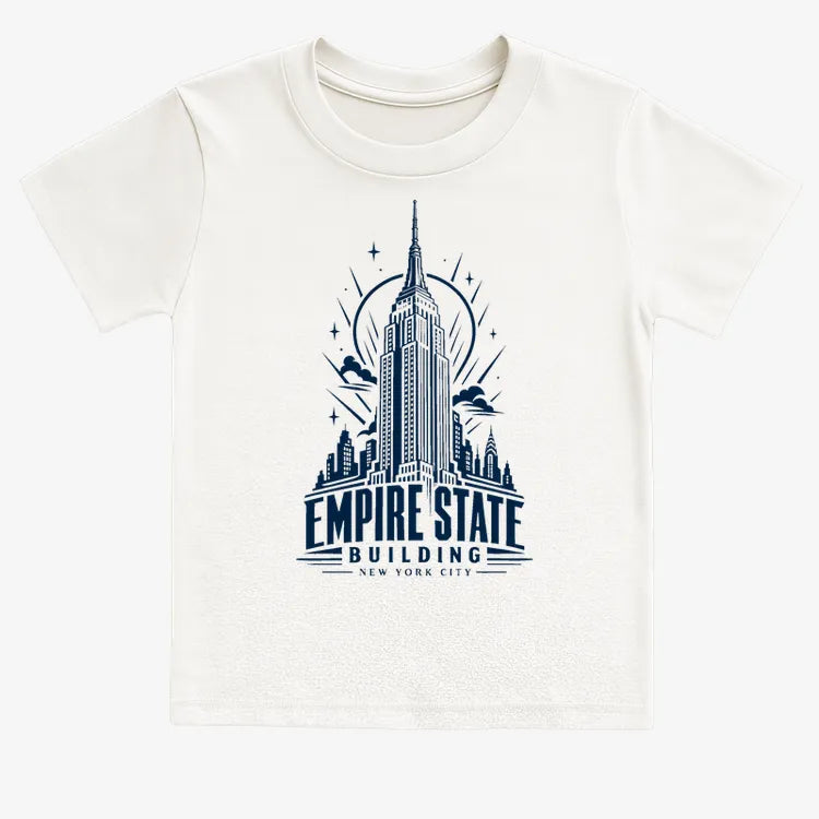 Empire State Building-Kids T-Shirt-White