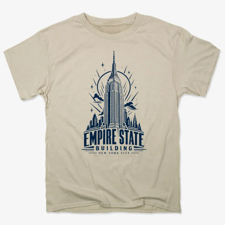 Empire State Building-Men's T-Shirt-Sand