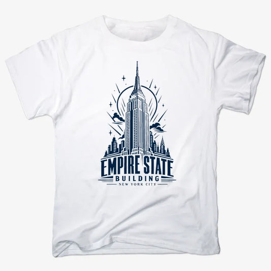 Empire State Building-Men's T-Shirt-White