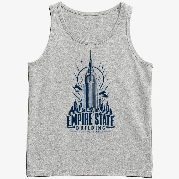 Empire State Building-Men's Tank Top-Gray Heather