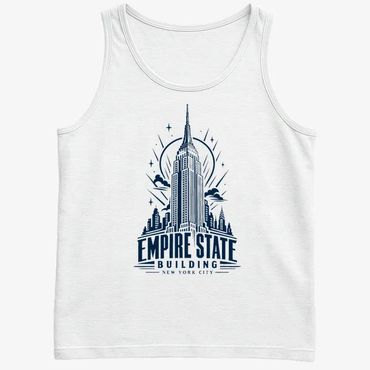 Empire State Building-Men's Tank Top-White