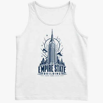 Empire State Building-Men's Tank Top-White