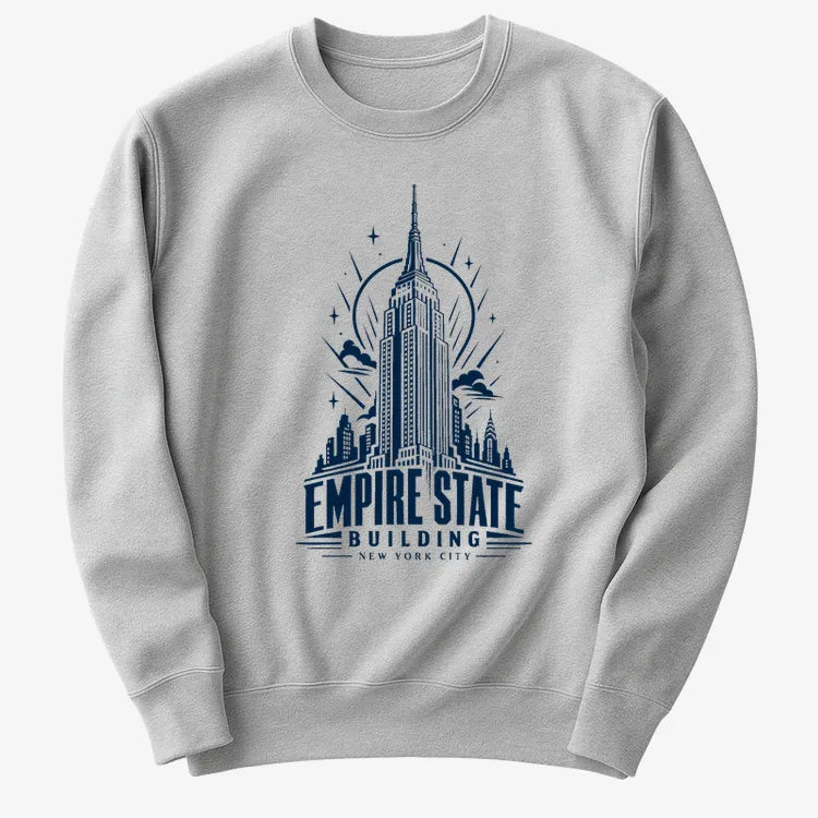 Empire State Building-Sweater-Gray Heather