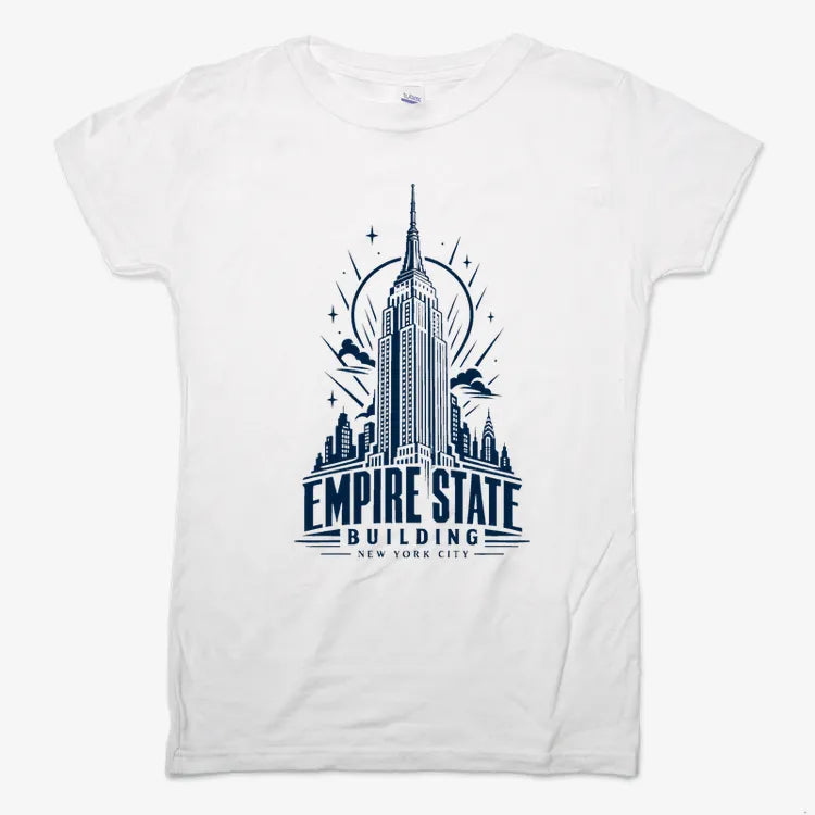 Empire State Building-Women's T-Shirt-Snow