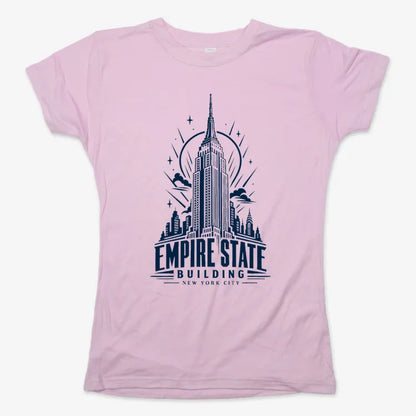 Empire State Building-Women's T-Shirt-Soft Pink