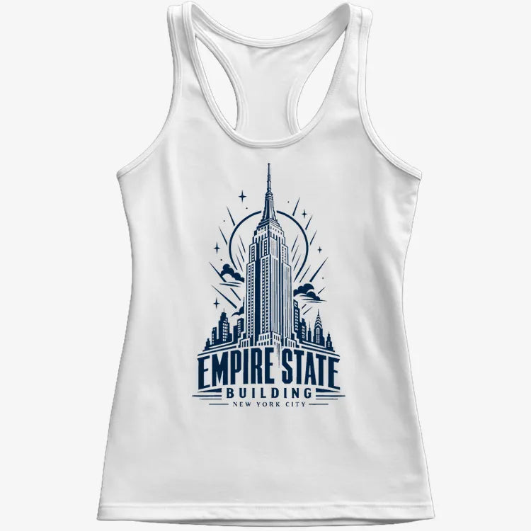Empire State Building-Women's Tank Top-Snow