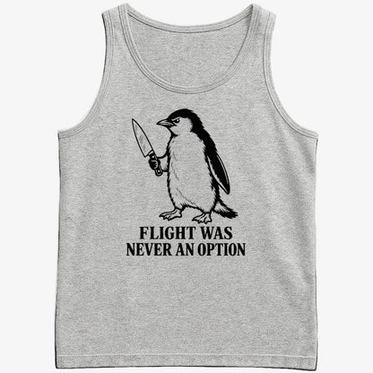 Flight Was Never An Option Penguin-Men's Tank Top-Gray Heather