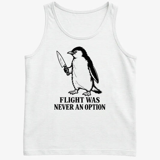 Flight Was Never An Option Penguin-Men's Tank Top-White