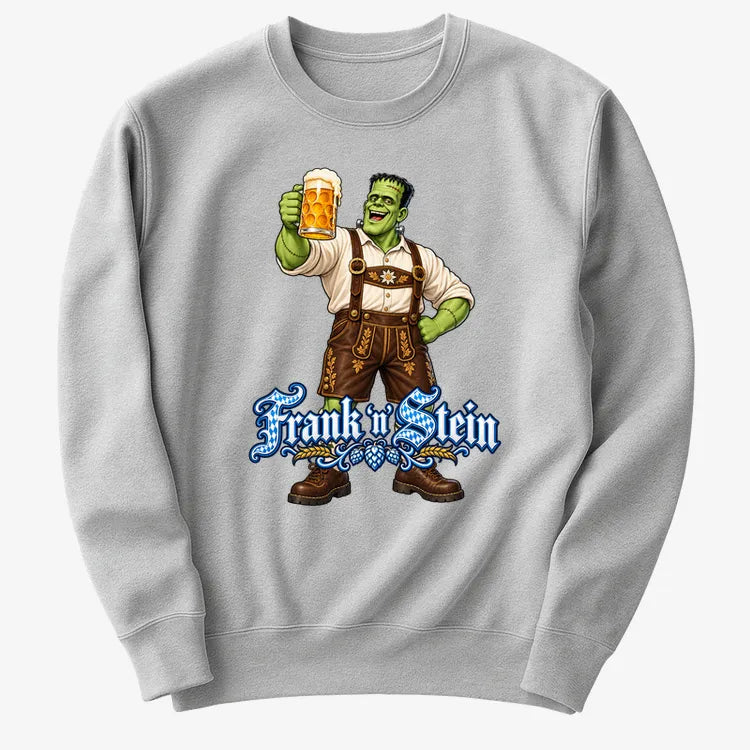 Frank 'n Stein-Sweatshirt-Gray Heather