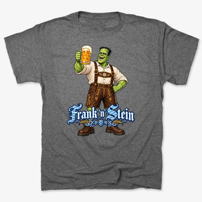 Frank 'n Stein-Unisex Heavyweight T-Shirt-Charcoal Heather