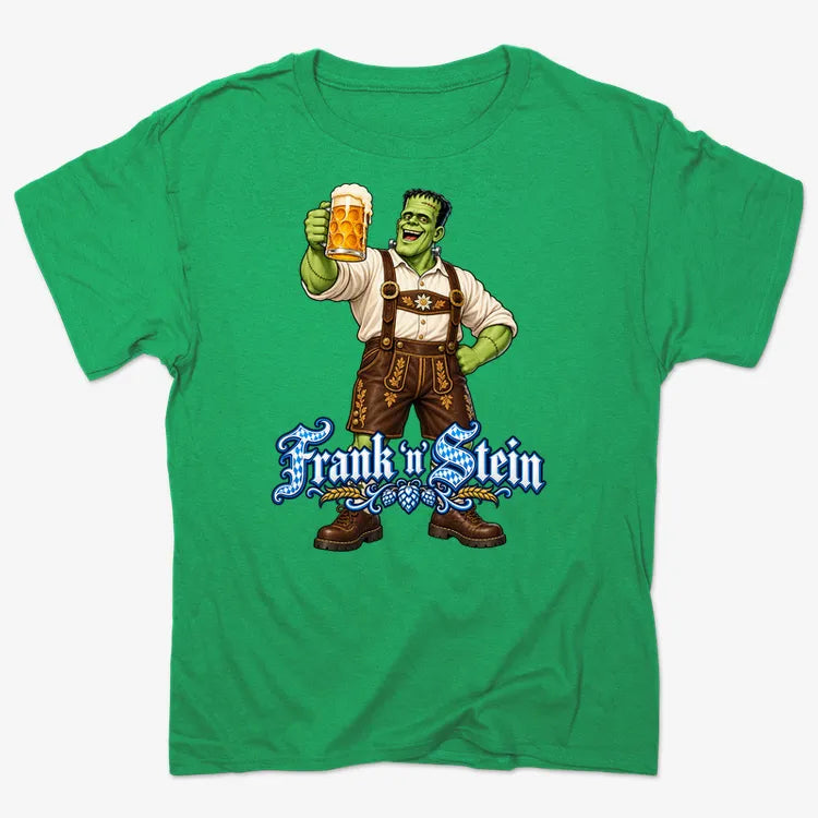 Frank 'n Stein-Unisex Heavyweight T-Shirt-Kelly Green Herather