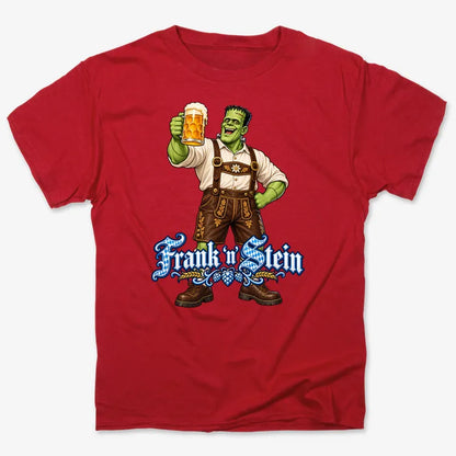 Frank 'n Stein-Unisex Heavyweight T-Shirt-Red