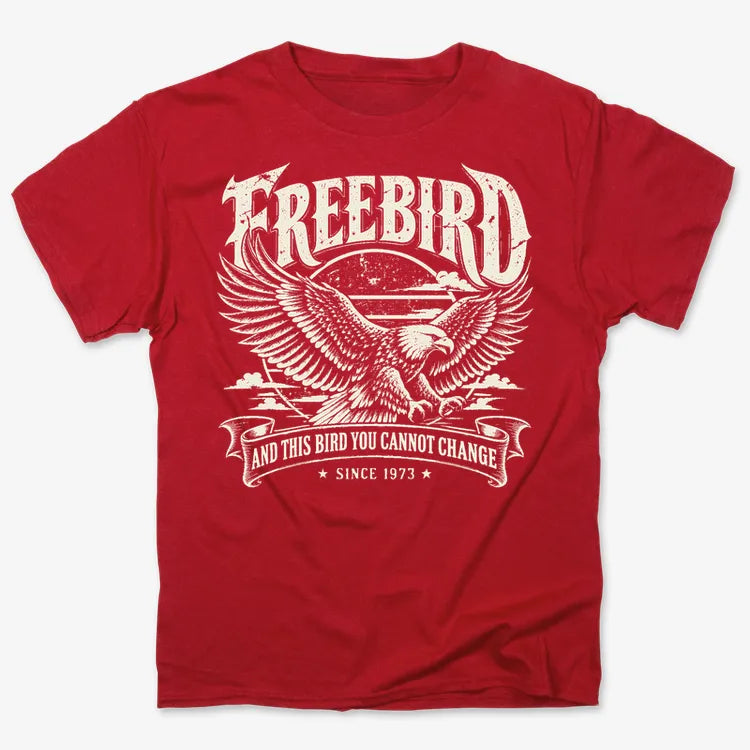 Freebird-Unisex Heavyweight T-Shirt-Red