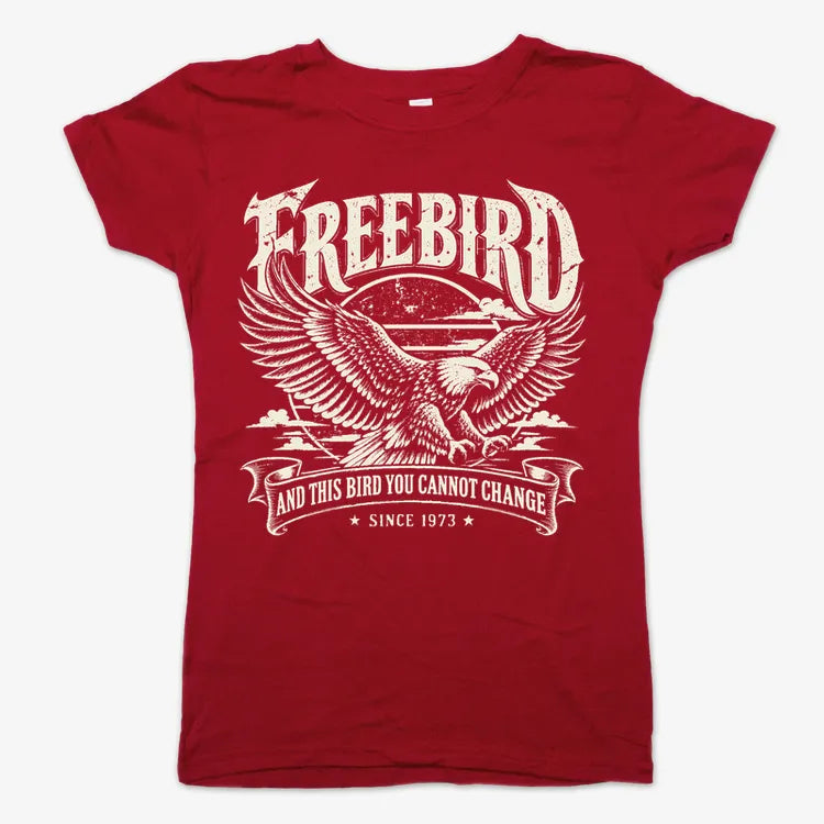 Freebird-Women's T-Shirt-Deep Red