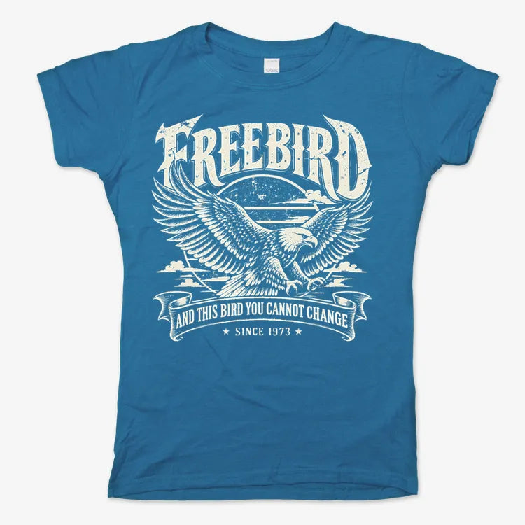 Freebird-Women's T-Shirt-Sky Blue