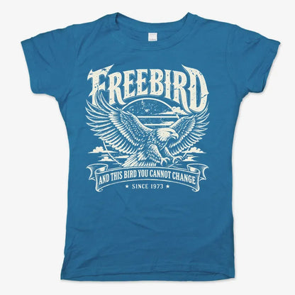 Freebird-Women's T-Shirt-Sky Blue