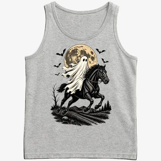 Ghost Rider on a Black Horse-Men's Tank Top-Gray Heather