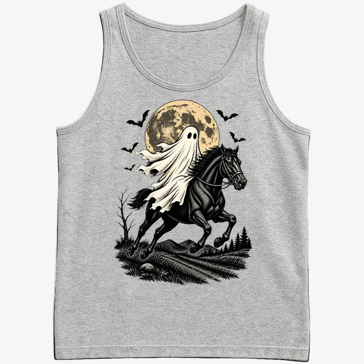 Ghost Rider on a Black Horse-Men's Tank Top-Gray Heather