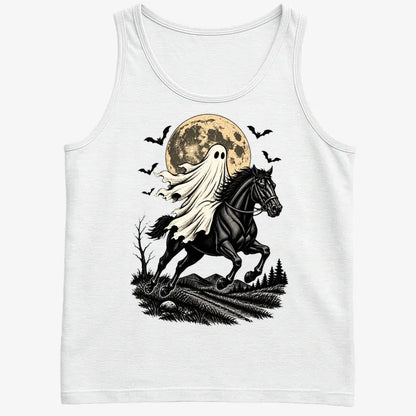 Ghost Rider on a Black Horse-Men's Tank Top-White