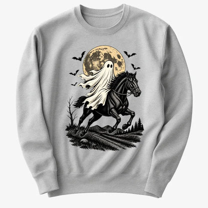 Ghost Rider on a Black Horse-Sweatshirt-Gray Heather