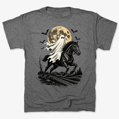 Ghost Rider on a Black Horse-Unisex Heavyweight T-Shirt-Charcoal Heather