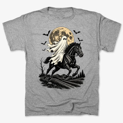 Ghost Rider on a Black Horse-Unisex Heavyweight T-Shirt-Heather Gray