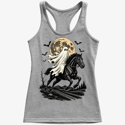 Ghost Rider on a Black Horse-Women's Tank Top-Gray Granite