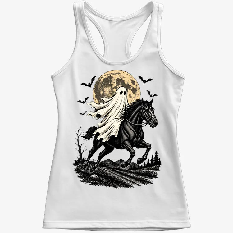 Ghost Rider on a Black Horse-Women's Tank Top-Snow