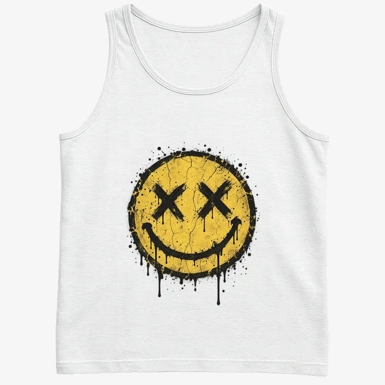 Grunge Revival Tour Tee-Men's Tank Top-White