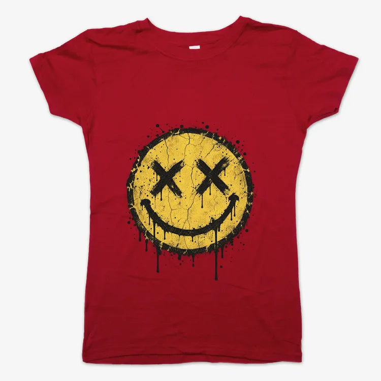 Grunge Revival Tour Tee-Women's T-Shirt-Deep Red
