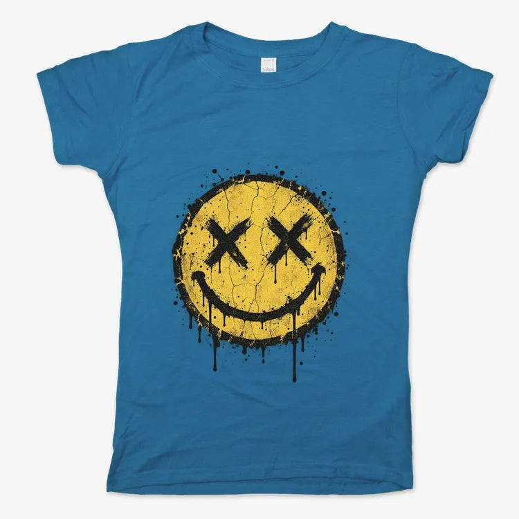 Grunge Revival Tour Tee-Women's T-Shirt-Sky Blue