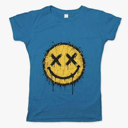 Grunge Revival Tour Tee-Women's T-Shirt-Sky Blue