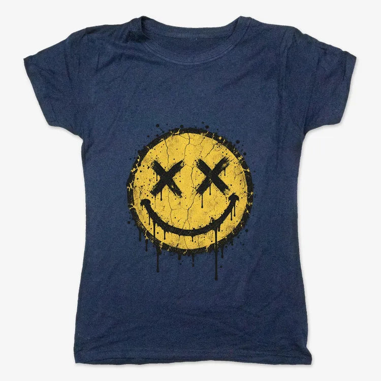Grunge Revival Tour Tee-Women's T-Shirt-True Navy