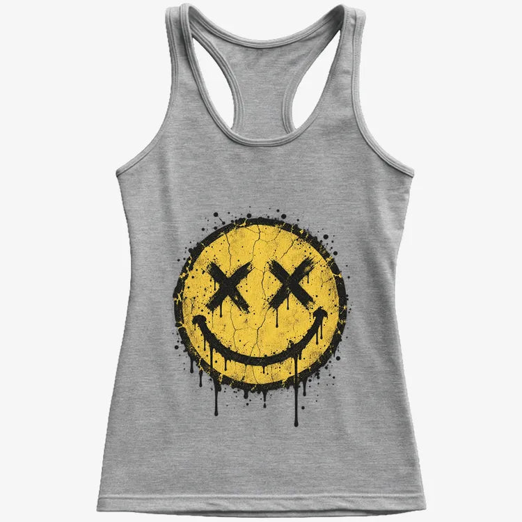 Grunge Revival Tour Tee-Women's Tank Top-Gray Granite