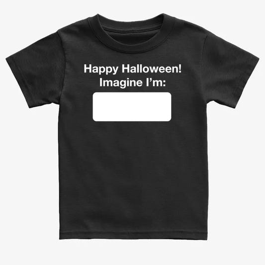 Happy Halloween. Imagine I'm ______-Kids T-Shirt-Black