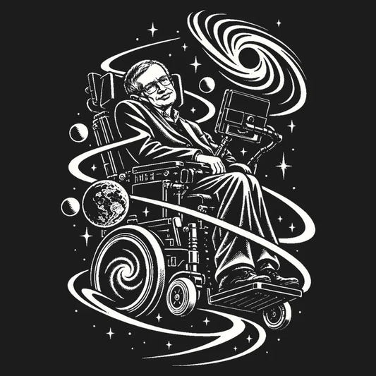 Hawking Tribute graphic tee design