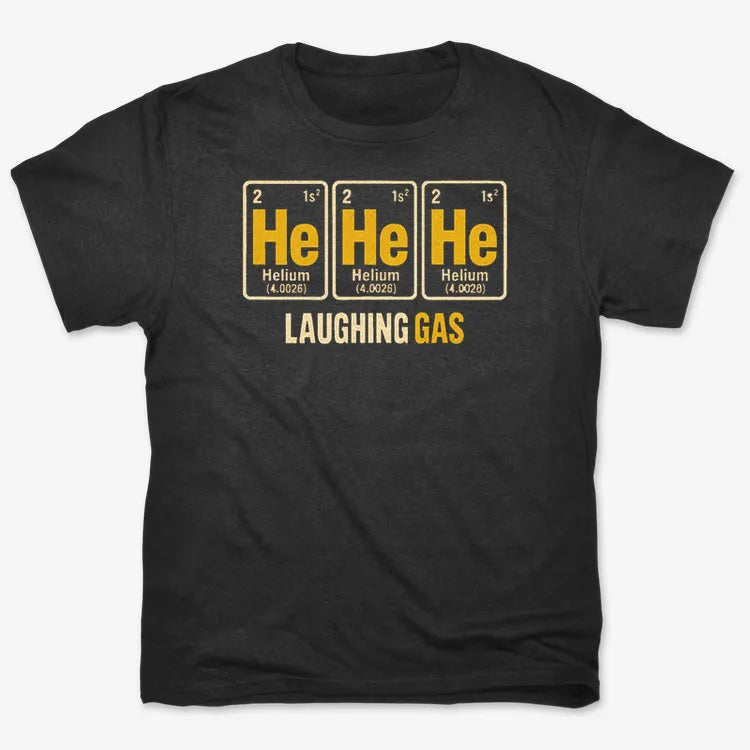 He He He Laughing Gas-Unisex Heavyweight T-Shirt-Black
