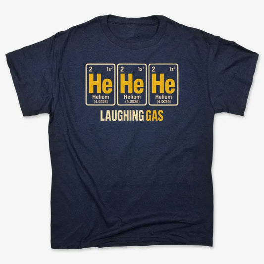 He He He Laughing Gas-Unisex Heavyweight T-Shirt-Navy Blue