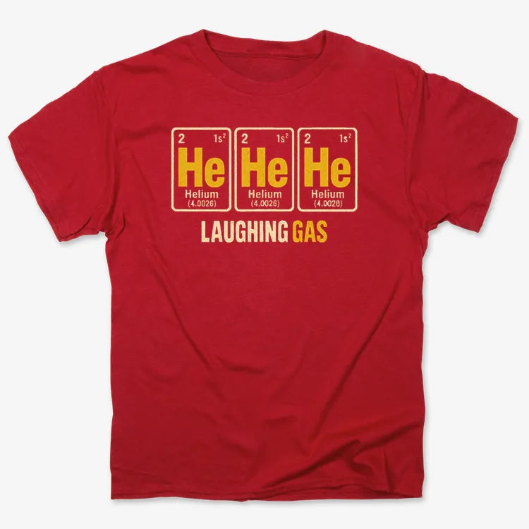 He He He Laughing Gas-Unisex Heavyweight T-Shirt-Red
