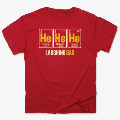 He He He Laughing Gas-Unisex Heavyweight T-Shirt-Red