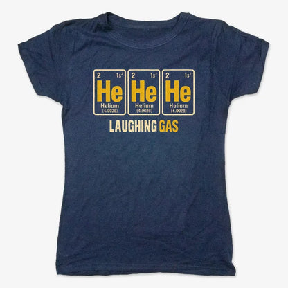 He He He Laughing Gas-Women's T-Shirt-True Navy